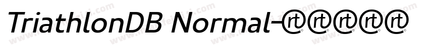 TriathlonDB Normal字体转换